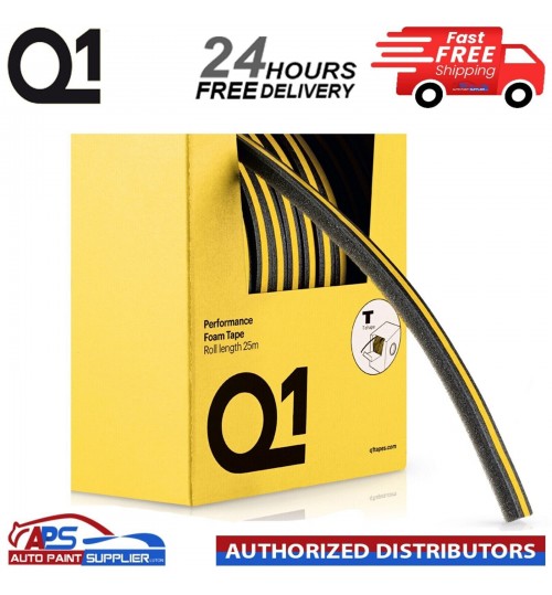 Q1 PERFORMANCE T FOAM 25M - premium soft SHAPE MASKING foam tape